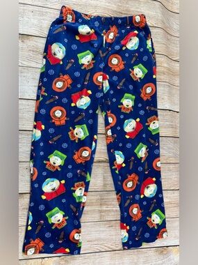 Mens South Park Sleep Lounge Pajama Pants Blue Size Small